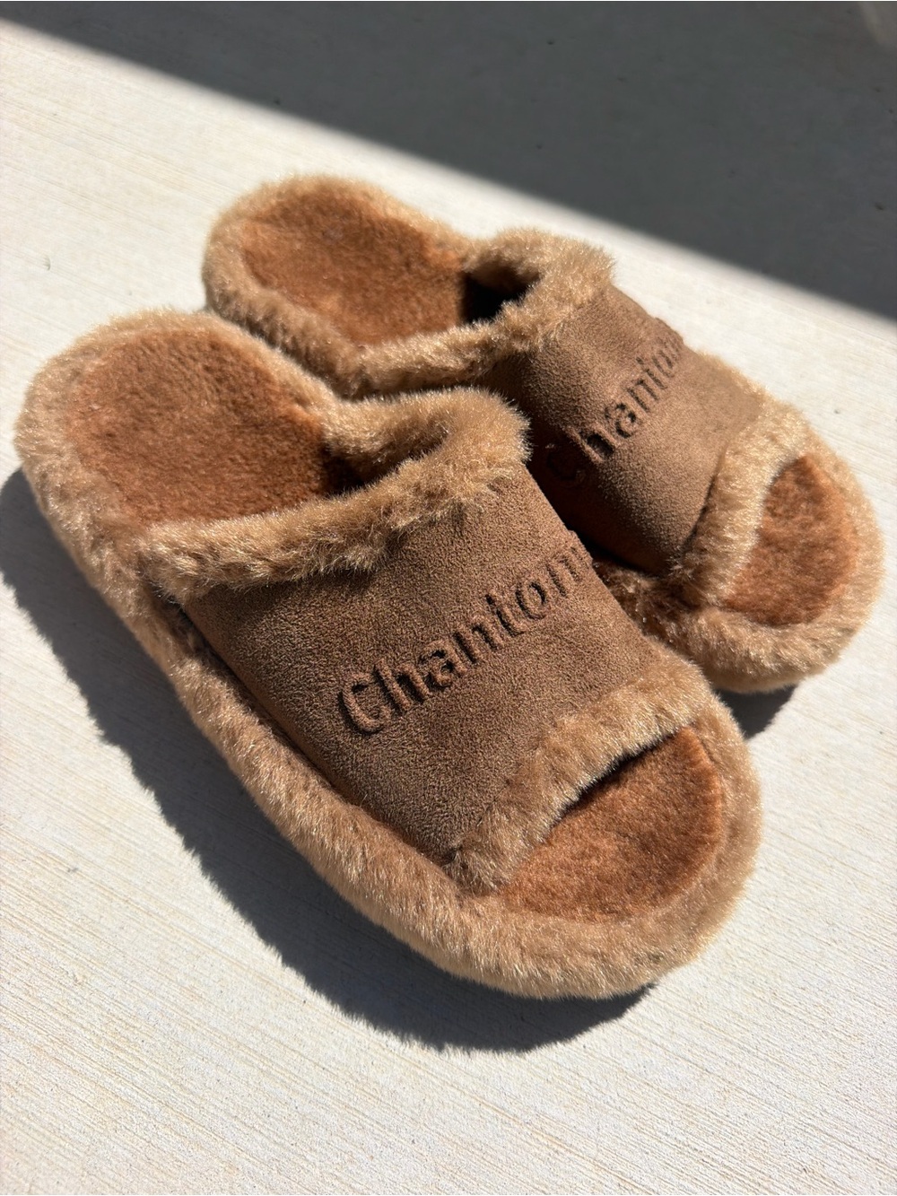 Brown Fuzzy Slippers